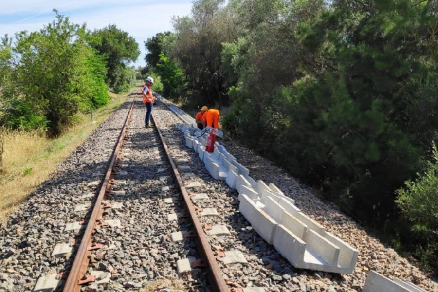 Station and railway line safety systems in Sardinia